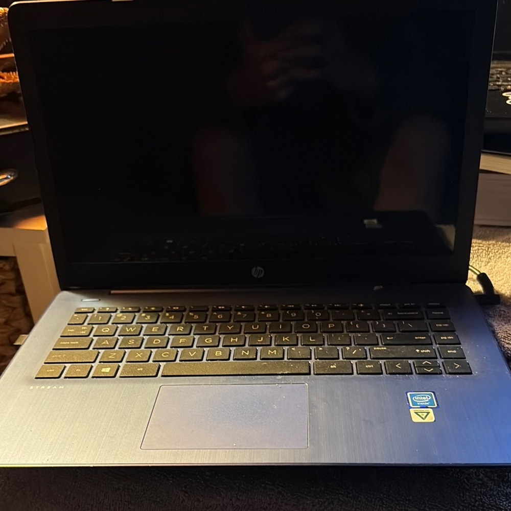 HP Black Laptop with Modern Design and Slim Profile